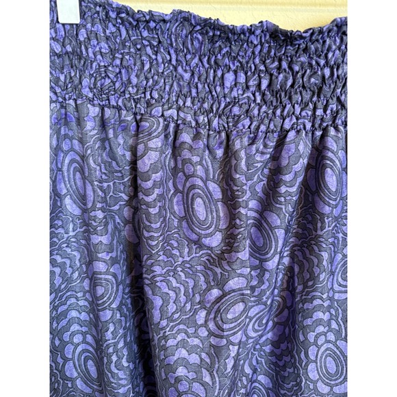 EARTHBOUND TRADING BOHO HIPPIE Satin WIDE LEG PULL ON PALAZZO PANTS Skirt Sz M - Picture 8 of 9